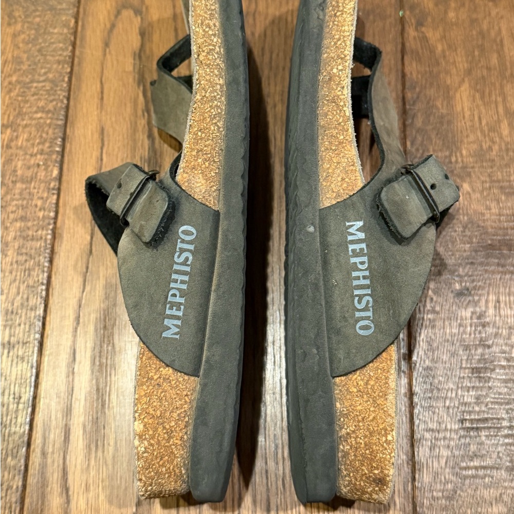 Mephisto Brown Leather Sandals, size 38 - Picture 5 of 9